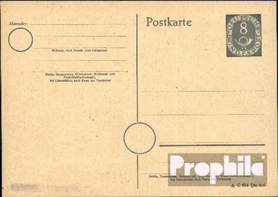 Produktbild von Belege Ganzsachen BRD (BR.Deutschland) 1951 P11I Amtliche Postkarte un Posthorn