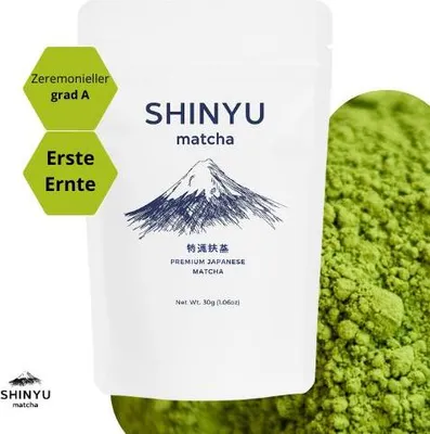 Produktbild von SHINYU Matcha - 3x 30 Gramm - Ceremonial Grade A Matcha - Erste Ernte - Premium Matcha Pulver aus Japan