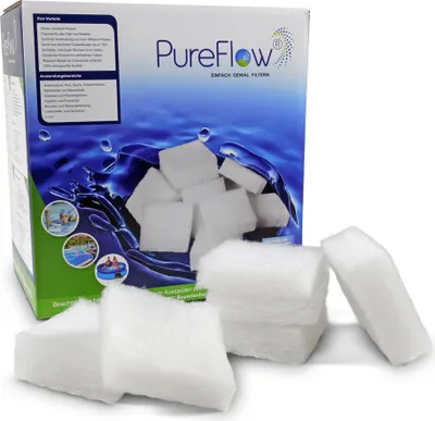 Produktbild von PureFlow POOLFILTER 3D – Innovativ und Leistungsstark, Poolfilter, Weiß, Box, 750 g