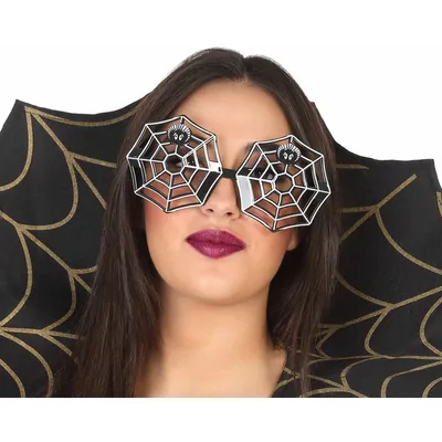Produktbild von Brillen Spinnennetz Grau Halloween