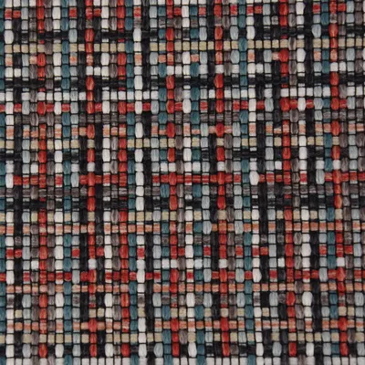 Produktbild von Bezugsstoff Meterware Möbelstoff Polsterstoff Mosaico rot türkis 140cm