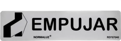 Image de Poster D'information Empujar, Adhésif Inox 0,8 Mm, 5 X 20 Cm