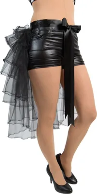 Damen Kostüm sexy Rockteil Schleppe schwarz Onesize sexy schwarz Zubehör Fasching Karneval Mottoparty Gothic