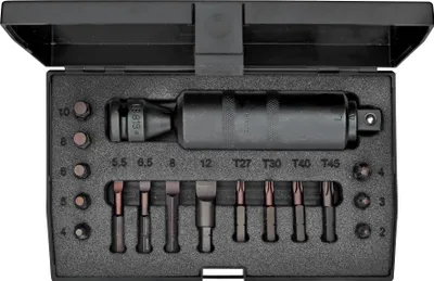Produktbild von GEDORE K 1900-018 Schraubenlösersatz 1/2", 18-teilig, 6654600