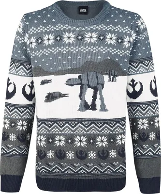 Produktbild von Star Wars Weihnachtspullover Herren AT-AT multicolor L