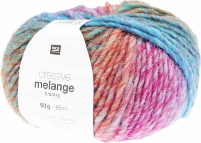 Produktbild von Rico - Creative Melange Chunky 0046 türkis magenta