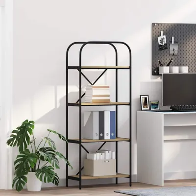 Image de Maison Exclusive - Étagère à livres, 4 niveaux, 60 x 30 x 146 cm, en panneaux de bois