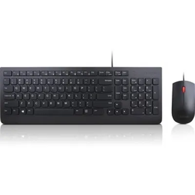 Produktbild von Lenovo 4X30L79921, Volle Größe (100%), Kabelgebunden, USB, QWERTY, Schwarz, Maus enthalten