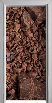 Produktbild von Tür Selbstklebende 90x210 cm Türfolie Türtapete Klebefolie - Schokoladenraspel Süßigkeiten