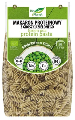 MAKARON PROTEINOWY (Z GROSZKU ZIELONEGO) ŚWIDERKI BIO 250 g - BIO PLANET