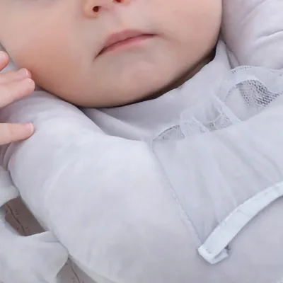 Immagine prodotto di Cuscino per allattamento neonato, in cotone, traspirante, multifunzionale, regolabile, portabiberon per neonati, grigio