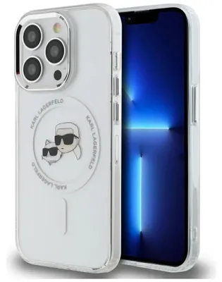 Immagine prodotto di Karl Lagerfeld Klhmp14Lhlskch Iphone14 Pro 6.1 Biały/Bianco Custodia rigida Iml Metal Karl&Choupette Head Magsafe