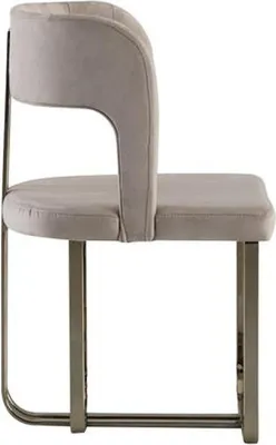 Produktbild von Stuhl Beige Elegantes Modern Esszimmer Schön Stoff Design Luxus Metall Stühle