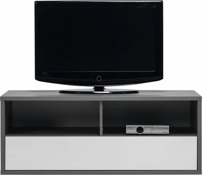 Obrázok produktu pre Televízny stolík MANKATO - šedý / lesklý biely