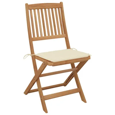 Immagine prodotto di Sedie da Giardino Pieghevoli 4 pz con Cuscini Massello Acacia