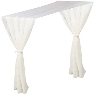 Produktbild von Reine Chiffon Tischdecke 29x120 Zoll - Hochzeitsdekoration Weiß