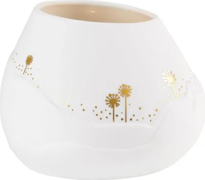 Produktbild von Räder Design Teelichthalter Lichtlandschaft Blumenwiese Weiß-Gold (8cm)