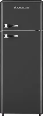 Produktbild von Wolkenstein GK212.4RT Retro Kühlgefrierkombination, 211 Liter, 145,6 cm hoch, schwarz