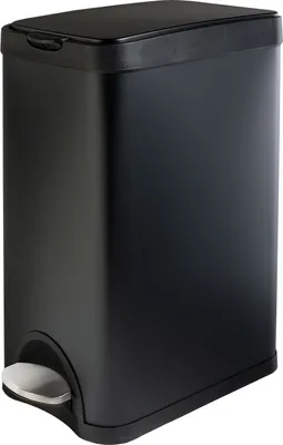 Produktbild von Treteimer - Schwarz - 15 Liter - Edelstahl - mit Kunststoffeinsatz