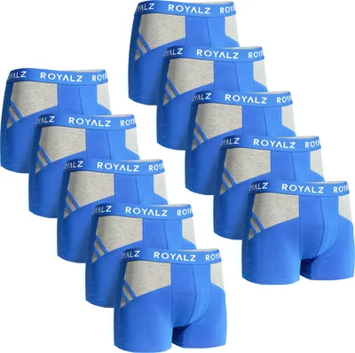 Produktbild von ROYALZ Unterhosen Herren Boxershorts 10er Pack sportlich-modernes Sportiv Design, 10er Set (95% Baumwolle / 5% Elasthan)
