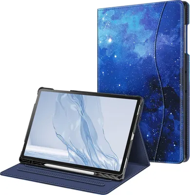 Produktbild von Fintie Hülle für Samsung Galaxy Tab S10+ Plus/S9 FE+ Plus/S9+ Plus 12.4 Zoll Tablet, Multi-Winkel Folio Schutzhülle mit Stifthalter, Dokumentenfach und Auto Schlaf/Wach Funktion, Sternenhimmel