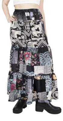Immagine prodotto di Lofbaz: Abbigliamento femminile glamour, stile patchwork bohémien rock. Tessuto in rayon, morbido e leggero