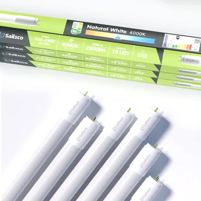 Produktbild von LED-Röhren T8 15W 2800LM 4000K Neutralweiß Set 6 Stück Weiß
