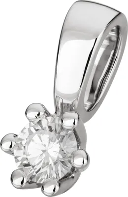 Produktbild von Orolino Anhänger 585/- Gold 0,9cm Weiß Brillant weiß 067340094-1