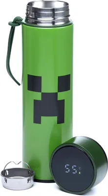 Image de Gourde Minecraft Creeper avec thermomètre numérique