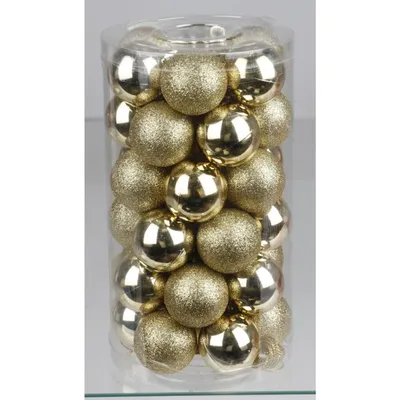 Image de lot de 41 décorations d'arbre de Noël en or petites boules 4cm boules d'or décorations d'arbre