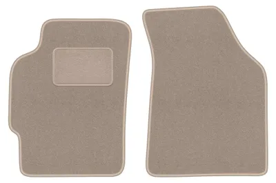Productafbeelding van Velours voormatten voor Kia Shuma 1997-2004 (sedan) – 2-delig, beige, op maat – Wielganizator LUX
