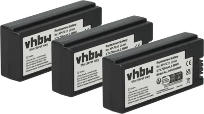Produktbild von vhbw 3x Akku kompatibel mit Sony Cybershot DSC-V Pro, DSC-V1, DSC-P9 Kamera (700 mAh, 3,6 V, Li-Ion)