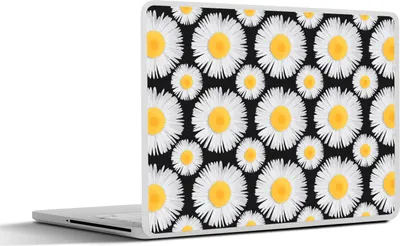 Produktbild von MuchoWow® Laptop Aufkleber Sticker Cover Muster - Gänseblümchen - Blumen - Mädchen - Kinder - Kinder 32.5x23.5 cm - Sticker für Laptop - Selbstklebend