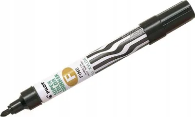 Zdjęcie produktu dla Marker permanentny PILOT SUPER COLOR FINE, okrągła końcówka, czarny