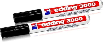 Produktbild von Edding Set 2X 3000 Permanent Marker schwarz 1.5-3 mm, Permanentmarker