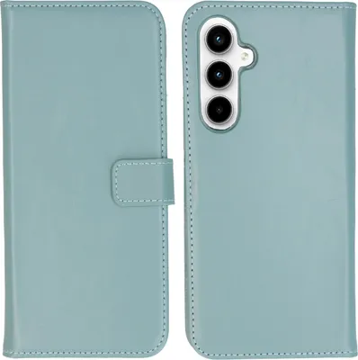 Image de Selencia Bibliothèque en cuir véritable pour le Samsung Galaxy A55 - Air Blue