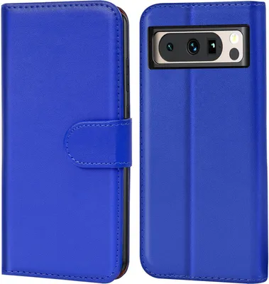 Produktbild von Conie Klapp Tasche für Google Pixel 8 Pro Kartenfach Rundumschutz Hülle in Blau
