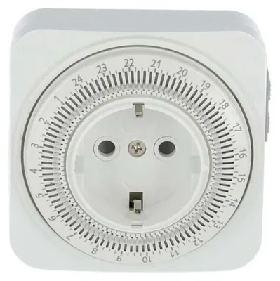 Image de Onlex Mini Minuteur journalier mécanique 24h Blanc Blanc One Size