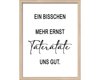 Produktbild von Gerahmtes Bild Täterätäte 33x43 cm