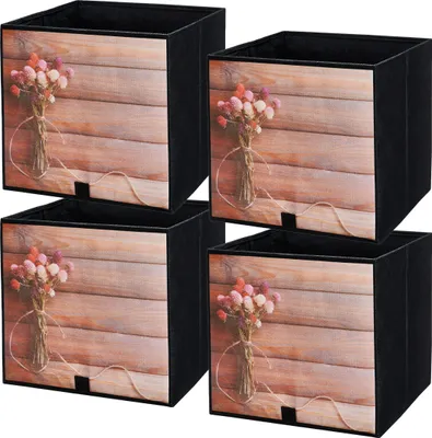 Produktbild von Lavita Storage Box | faltbare Aufbewahrung Boxen 31 x 31 x 31 cm | Schubladen-Organizer Box| Ordnungssysteme für Kleidung | Kleideraufbewahrung & Organisation | Strauß | 4 stück