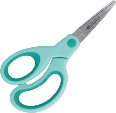 Image de Ciseaux pour enfants gauchers "Softgrip Kids", avec pointe, 13 cm, couleur turquoise