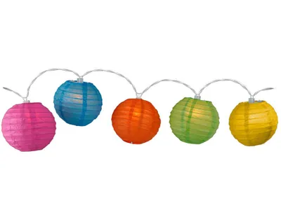 Obrázek produktu pro FESTIVAL světelný věnec, zářící koule, 10 LED světel, vícebarevný