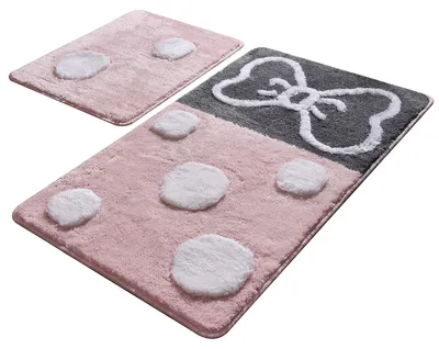 Produktbild von Bosdela Badezimmerteppich Set - 60x100 cm + 50x60 cm (2-teilig)Mina Pink