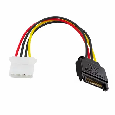 Produktbild von K29 SATA Stecker auf Molex 4-pin Buchse Adapter Kabel 15cm Stromkabel Festplatte
