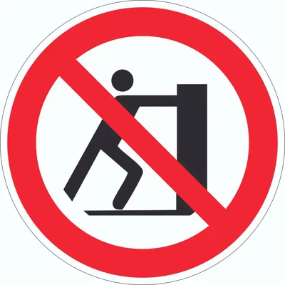 Produktbild von Nicht schieben Symbol Aufkleber Kreis Ø600mm