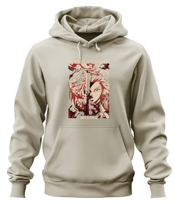 Obrázek produktu pro Rengoku Kimetsu no Yaiba Demon Slayer Flame Sword Uni mikina s kapucí, Nature, S