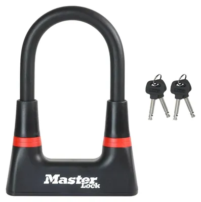 Image de Antivol en U MASTER LOCK - Mini U - Acier cémenté - Protection anti-crochetage - Cyclisme de loisirs