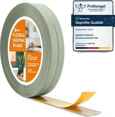 Obrázok produktu pre QUEST PVC lišta 10x10mm, 5m, samolepiaca, pružná, mäkká dekoračná páska, svetlozelená