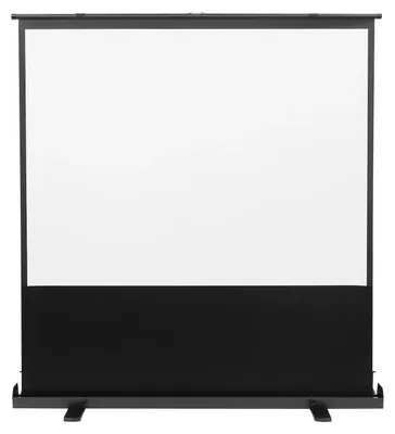 Produktbild von Tragbare Projektionsleinwand - Aufrollbare Bodenleinwand - 203 cm - 4:3-Format - 120° Betrachtungswinkel - Schwarz