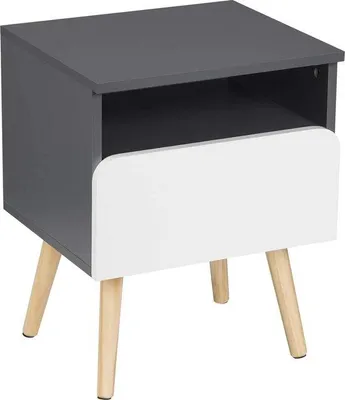 Productafbeelding van Famanu nachtkastje, modern design, grijs, 40x33,5x50 cm